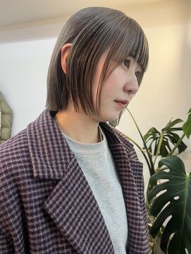 アル 心斎橋(alu) オリーブグレー/小顔に見せるヘア/ココアベージュ