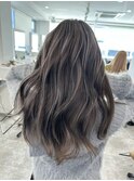 ハイライトバレイヤージュダブルカラーケアブリーチ20代30代