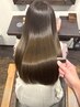 【これであなたも艶プル透明感】カット+ブリーチなしWカラー+艶プルsilkTR