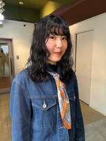 ハル ヘアスタジオ(haRu hair studio)&nbsp;ミディアムレイヤー　ニュアンスカール