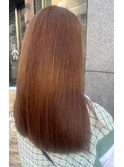 イメチェン/レッドブラウン/フルバング/似合わせカット/本厚木駅