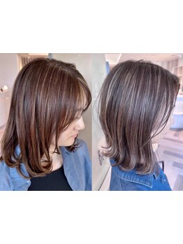 グレイカラー、デザインカラーはお任せ！気になる白髪を自然にオシャレに馴染ませる白髪ぼかしも人気♪