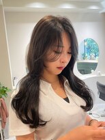 ノーレン 代々木上原(NOREN)&nbsp;レイヤーロング/バングカット/カーキベージュ