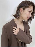 20代30代人気韓国ヘアーハッシュカットレイヤーカットグレージュ