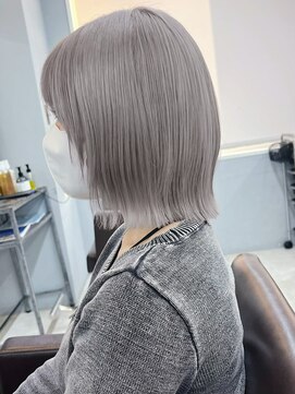 オズ 郡山駅前店(OZ) ケアブリーチベージュで柔らか質感ダブルカラーパープルで透明感