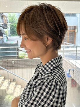 コール ネックス ザ サロン 表参道(COALL nex the salon) 斜めバング グレージュカラー シルキーベージュ マッシュパーマ