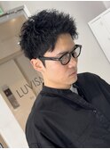 長岡シャドウパーマ緩めスパイラルパーマ波巻きパーマッシュ30代