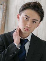 メンズヘア ビーセカンド 草加店(MENS HAIR B-2)&nbsp;立ち上げ七三分け爽やかリクルート短髪フェードスタイルW草加