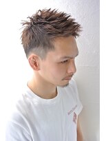 ムーンジェジェ(moon jeje) スパイキーなスキンフェードツーブロックショート＊ 藤原