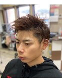 メンズツーブロックショート