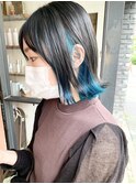 韓国 網紅 インナーカラー イヤリングカラー ハイライト