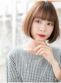 ★大人可愛いフェザーバング前下がりオン眉ボブ20代30代40代★8