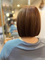 ナンバー リコ 名駅 ジャム 名古屋(N° rico JAM)&nbsp;ぱっつんボブ　夏爽やかショートボブ　ブラウンベージュ