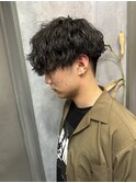 10代 20代 メンズヘア 波巻き ツイスパ マッシュ 刈り上げ