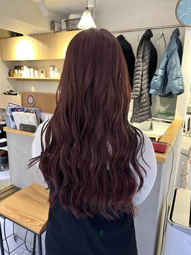 クロレ(CLORE) 暖色カラー レッドカラー ロングヘア