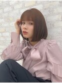 ボブ ストレート ブラウン 