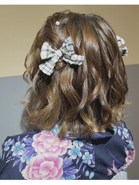 ヘアメイク ギャリス 北新地店(HAIR MAKE SALON Gallis) ハーフツインアレンジ