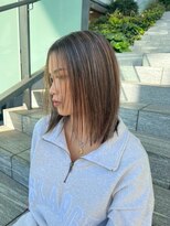 Steelo  グレーブラウン×大人鎖骨ミディ