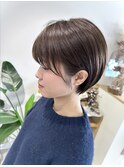 耳掛けコンパクトショートボブ