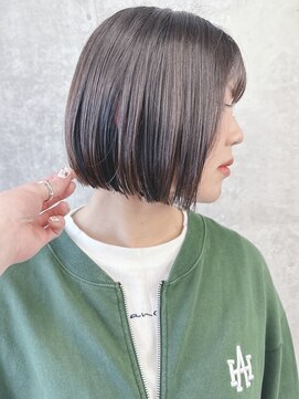 モリオ(morio) :リップラインボブぱっつんボブ内巻きボブ前下がりボブ黒髪ボブ