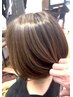 白髪活かし対応ハイライト&カラーカット
