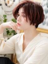 カバーヘアアンドスパ ブリス 浦和(COVER HAIR&SPA bliss)&nbsp;ベージュピンクくせ毛風大人ボブショートh4浦和20代30代40代