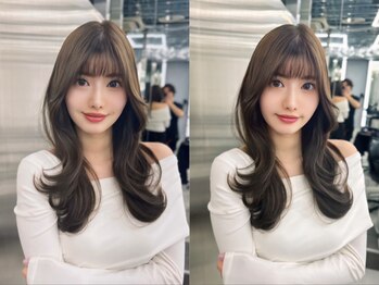 バレット 福岡天神(VALETTE)の写真/動きのあるレイヤーカットで上品で艶やかな韓国ヘア。女性らしいナチュラルでアンニュイな雰囲気にー。