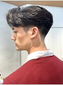 毛流れセンターパートニュアンスパーマ