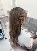 ねじりハーフツイン/心斎橋ヘアセット