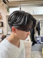 グラスバイネオリーブ 大倉山駅前店(grace by neolive)&nbsp;センターパート/シースルーマッシュ/メンズカット/アッシュ