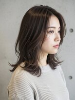 フルショウ 苦楽園店(FURUSHO)&nbsp;ミディアムレイヤー/韓国巻き/ハッシュカット/ダークアッシュ