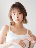 結べるレイヤーボブ20代30代40代/イヤリングカラー