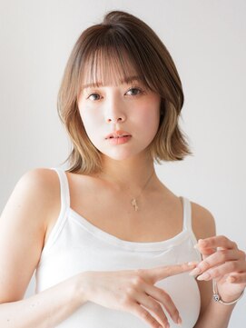 キャプチャー 海老名(capture) 結べるレイヤーボブ20代30代40代/イヤリングカラー
