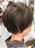 チョコレートブラウン×ナチュラルボブ