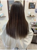縮毛矯正+ヴァイオレットアッシュカラー