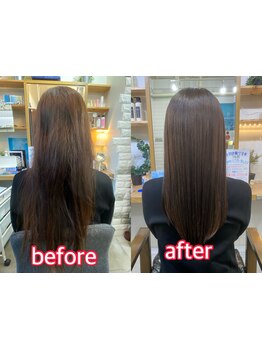 「クセや広がり、うねりも気になる…」「だけど縮毛矯正はもうやりたくない」そんなあなたにオススメ◎