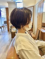 スニップ(Snip)&nbsp;20代30代大人可愛い小顔耳掛けショートボブ前下がりひし形丸み