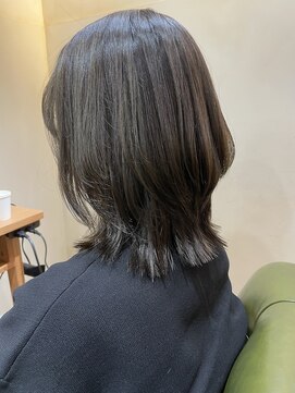 オーストヘアジジ(Aust hair Gigi) 外ハネボブ☆ハイライト×グレージュ北千住デザインカラー