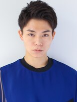 【翁長孝輔】メンズ黒髪七三ショート/爽やかアップバング