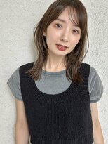 ガーデン オオタカノモリ(garden otakanomori)&nbsp;ふんわりミディアム×小顔前髪レイヤーカット×ツヤ髪スタイルk