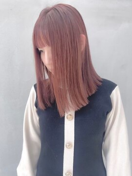 ギークス(GEEKS) 【GEEKS渋谷】ブリーチなし/ピンクブラウン/春カラー/伸ばしかけ
