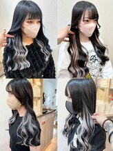 インナーエクステ、インナーカラーなどデザインカラーはお任せください