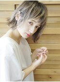 切りっぱなしボブ　小顔ヘア　前髪カット