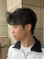 ゴーズゴー 吉祥寺(e)店(go s go)&nbsp;ニュアンスパーマ/メンズカット/センターパート/波巻きパーマ
