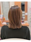 大人かわいい艶ミディアム【小田急相模原/髪質改善/白髪染め】