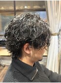 ツイストスパイラルパーマ センターパート