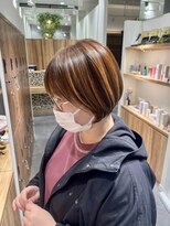 リミックス 南国店(remix)&nbsp;ブラウンベージュ×ショートボブ