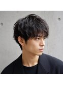 前髪エクステ×シャドウパーマ&韓国マッシュ毛流れナチュラル
