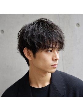 アフィーロ(ACHFILO) 前髪エクステ×シャドウパーマ&韓国マッシュ毛流れナチュラル