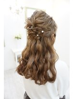 ヘアアンドメイクジップ恵比寿 (Hair＆Make ZIP)&nbsp;編み込みハーフアップ　ヘアセット